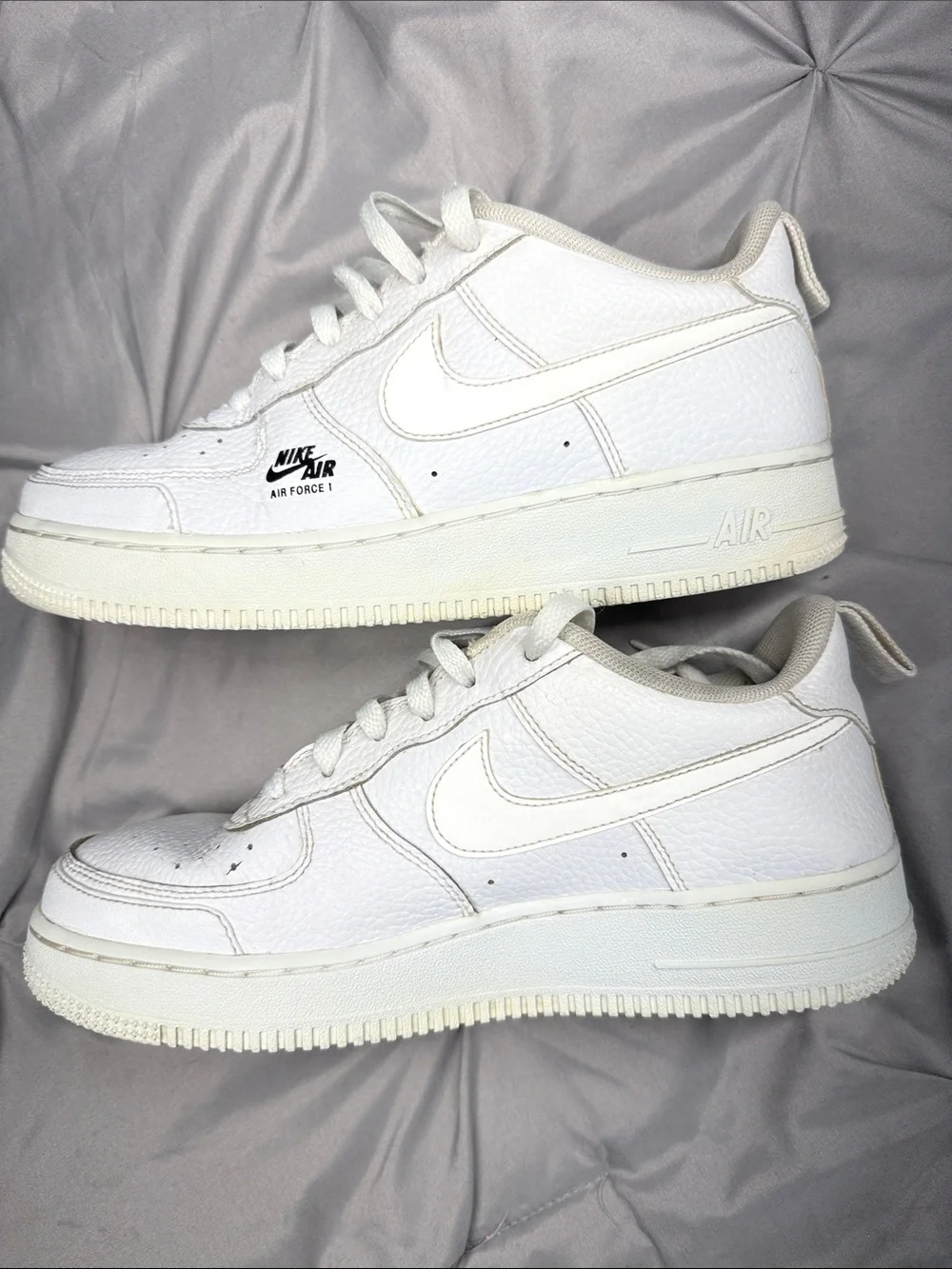 Nike Air Force 1 Low - White/Cream - 7Y